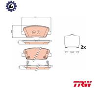 BRAKE PAD SET DISC BRAKE GDB3624 FOR HYUNDAI MAXUS G4KF 2.0L 4cyl GENESIS 3.8L