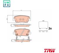 TRW GDB3624 Brake pad set
