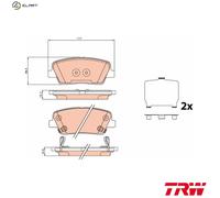 TRW GDB3624 Brake pad set