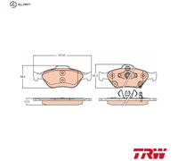 TRW GDB3625 Brake pad set