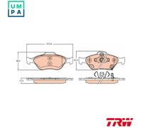 TRW GDB3625 Brake pad set