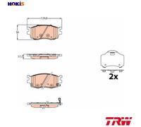 TRW GDB3626 Brake pad set