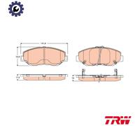 BRAKE PAD SET DISC BRAKE GDB3627 FOR HONDA CR-V/II/SUV/Mk N22A2 2.2L 4cyl