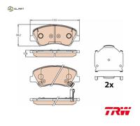 Brake Pads Set fits KIA STONIC YB 1.0 Front 2017 on TRW 58101H5A25 58302H5A00