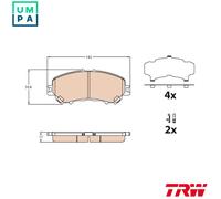 Brake pads GDB3631 TRW