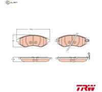 TRW GDB3634 Brake pad set