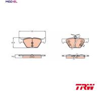 TRW Brake Pad Set GDB3639 – Fits Subaru Outback, Legacy VI, Levorg, Impreza XV – New