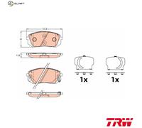 TRW Brake pad set with acoustic wear warning GDB3642 Brake pads,Brake pad set, disc brake HYUNDAI,KIA,ix35 (LM, EL, ELH),Tucson (TL, TLE),i40 CW (VF)