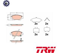 BRAKE PAD SET DISC BRAKE GDB3643 FOR HONDA JAZZIV L15B3 1.5L L13B22L13B 1.3L