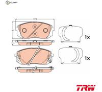 Brake pads GDB3647 TRW for HYUNDAI KIA
