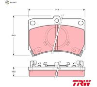 TRW GDB374 Brake pad set