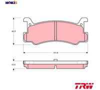TRW GDB375 Brake pad set