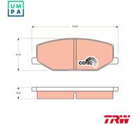 TRW Brake Pad Set GDB383 – Front Disc for SUZUKI SJ410 SJ413 Super Carry