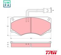 BRAKE PAD SET DISC BRAKE GDB390 FOR IVECO DAILY/II/Van/Platform/Chassis 2.5L