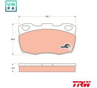 TRW Brake Pad Set GDB395 - Front for Land Rover Defender 90 2.5