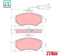 TRW Brake Pads GDB404 – for AUDI 80 B3, 100 C2 & 100 C3 Saloon Quattro