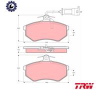 TRW Brake Pads GDB404 – for AUDI 80 B3, 100 C2 & 100 C3 Saloon Quattro