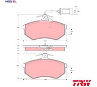 TRW GDB404 Brake pad set