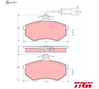 TRW GDB404 Brake pad set