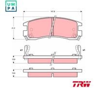TRW GDB4042 Brake pad set