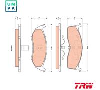 BRAKE PAD SET DISC BRAKE GDB4091 FOR DODGE CHRYSLER NEW/YORKER TOWN/&/COUNTRY