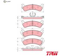 TRW Brake Pad Set GDB4094 - Disc Brake for Ford Explorer 4.0L 6-cyl