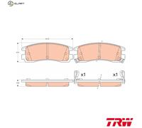TRW GDB4098 Brake pad set
