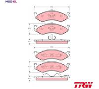 TRW Brake Pad Set (Disc) GDB4104 – Fits Jeep Wrangler, Cherokee, Grand Cherokee
