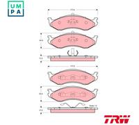 TRW Brake Pad Set (Disc) GDB4104 – Fits Jeep Wrangler, Cherokee, Grand Cherokee