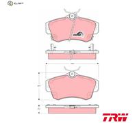 TRW GDB4118 Brake pad set