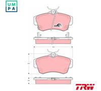TRW GDB4118 Brake pad set