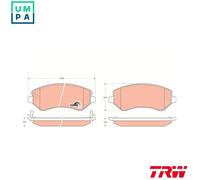 TRW Brake Pad Set Disc GDB4126 for Dodge, Jeep Cherokee/Liberty, Chrysler