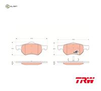 Brake pads GDB4128 TRW for CHRYSLER DODGE