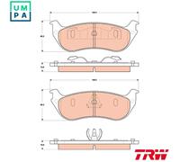 TRW Brake Pad Set GDB4132 - Disc Brake - Fits Ford Explorer