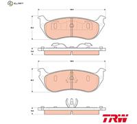 TRW Brake Pad Set GDB4132 - Disc Brake - Fits Ford Explorer