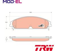 BRAKE PAD SET DISC BRAKE GDB4134 FOR CHRYSLER 300C200Convertible DODGE 5.7L 8cyl