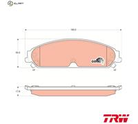 Brake Pads Set fits CHRYSLER 300C 3.0D Front 2005 on TRW 5142559AB 05175208AA