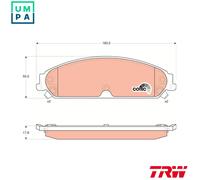 TRW GDB4134 Brake pad set