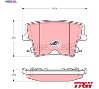 BRAKE PAD SET DISC BRAKE GDB4135 FOR LANCIA CHRYSLER ERB 3.6L EXF 3.0L 6cyl 2.7L