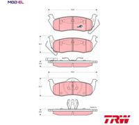 TRW Brake Pads GDB4137 Jeep Commander (XH/XK) (2006->) Engine 3.0 Ltr. - 160