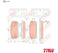 TRW GDB4143 Brake pad set