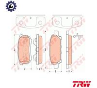 TRW Brake Pad Set GDB4143 - Disc Brake for Dodge Jeep (Caliber 2006-2011, Patriot, Compass)