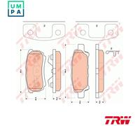 BRAKE PAD SET DISC BRAKE GDB4143 FOR DODGE JEEP CHRYSLER ECD/ECE 2.0L EBA 1.8L