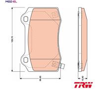 Brake Pad Set, disc brake TRW GDB4171 for HYUNDAI GENESIS (BH) 3.3 2008-2014