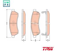 TRW Brake Pad Set GDB4172 - Disc Brake for Chevrolet Epica - UK Stock
