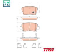 TRW GDB4175 Brake pad set