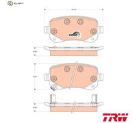 Genuine TRW Rear Disc Brake Pads - GDB4176