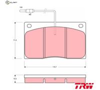 Brake pads GDB443 TRW for RENAULT MASTER I Van MASTER I Bus