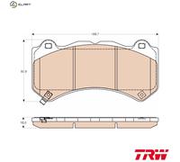 TRW Brake Pads Set - fits NISSAN GT-R R35 3.8 Front 2007 VR38DETT D106080B0A