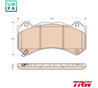TRW Brake Pads Set - fits NISSAN GT-R R35 3.8 Front 2007 VR38DETT D106080B0A